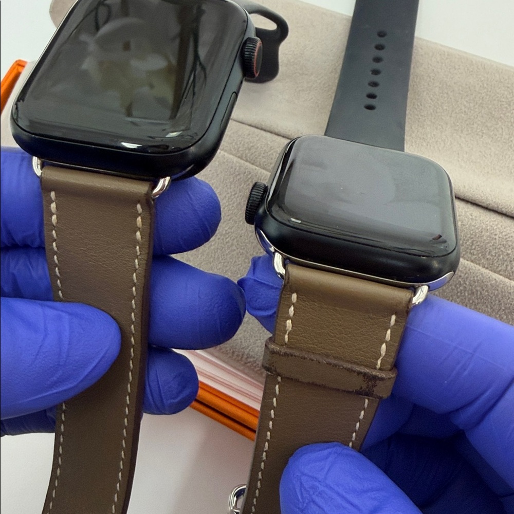 Hermes Double Tour Leather Watch Band in Taupe - Picture 13 of 15
